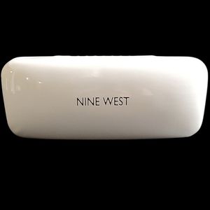 Nine West White Sunglasses / Eye Glasses Hard Clamshell Case NWOT NEVER Used
